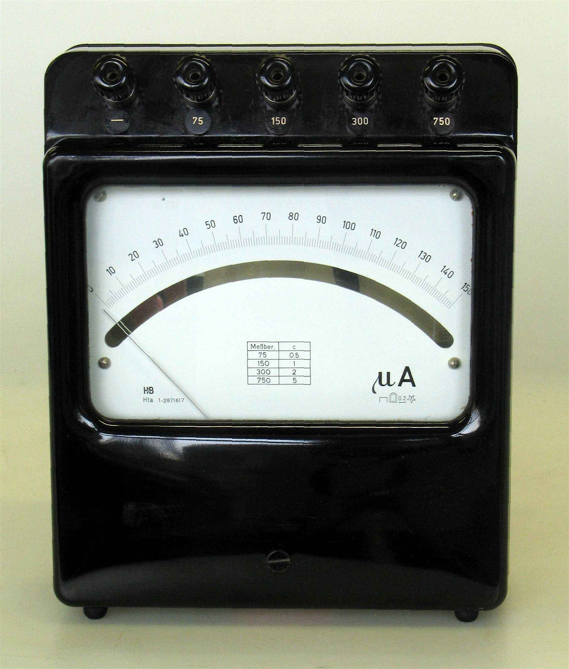 Microampèremètres portatif
(H&B Hta, 4 gammes)