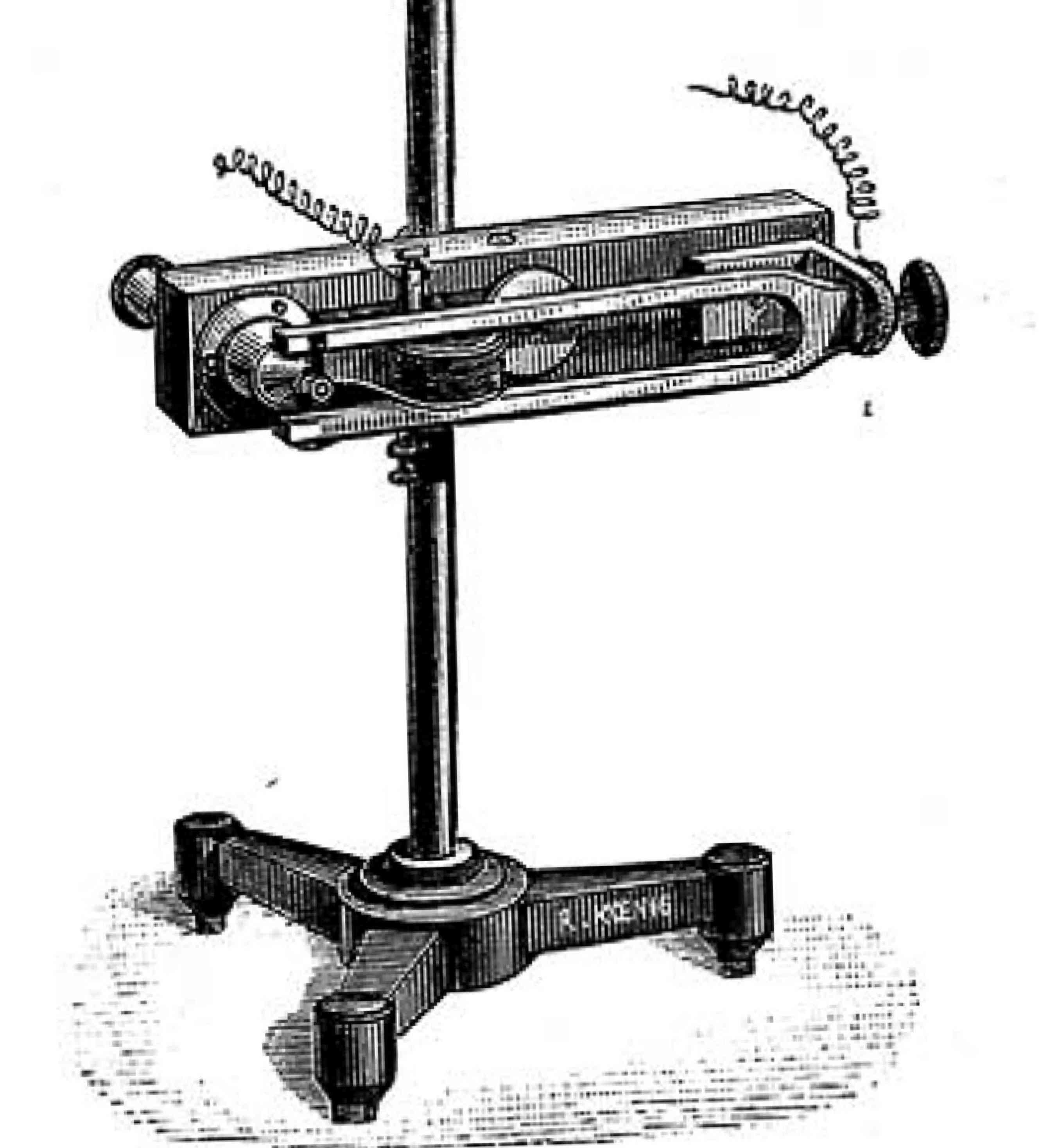 Comparateur optique de Helmholtz
(microscope à vibrations)