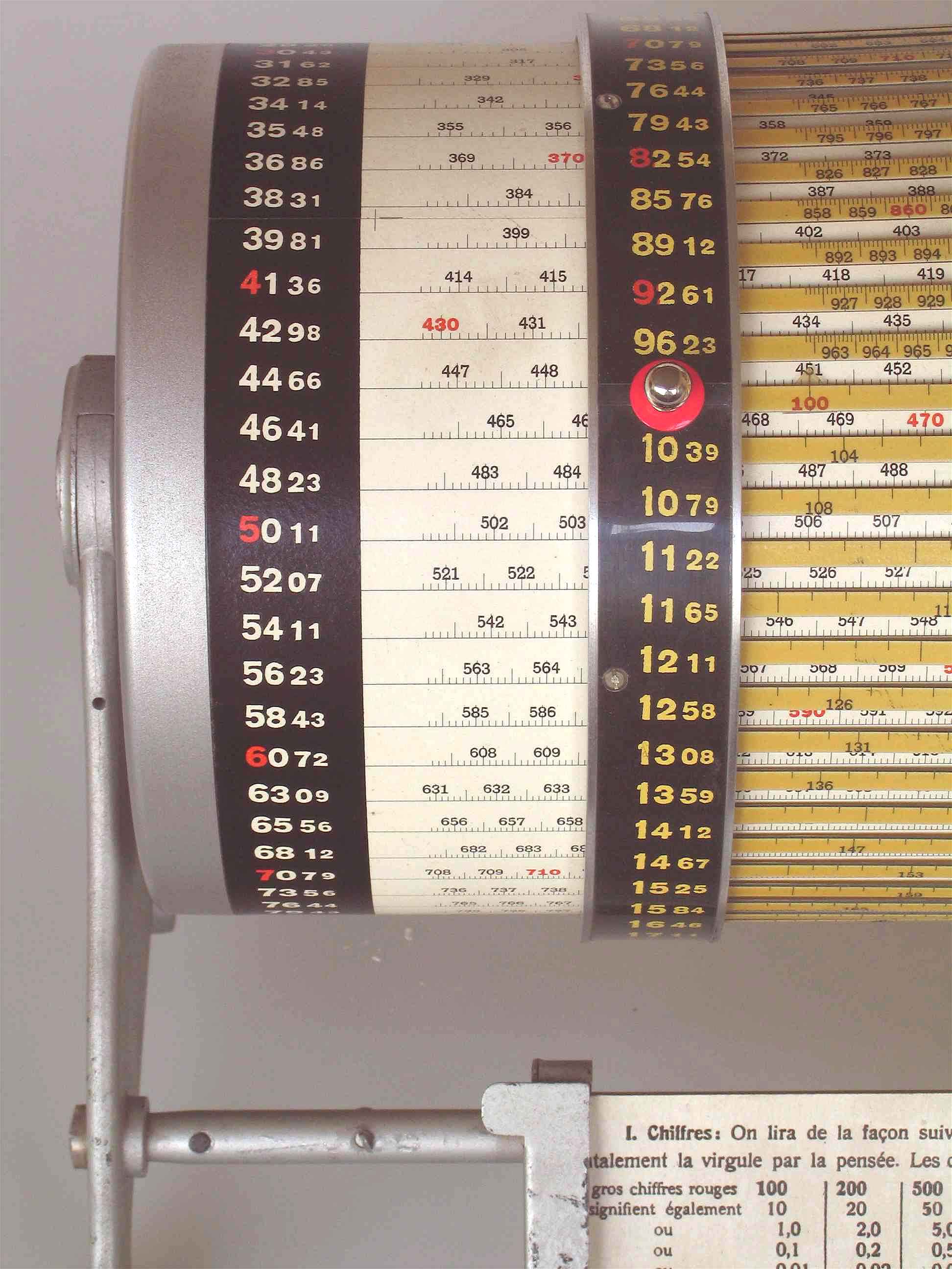 Rouleau à calcul
(“Loga-Calculator 15 m”)
