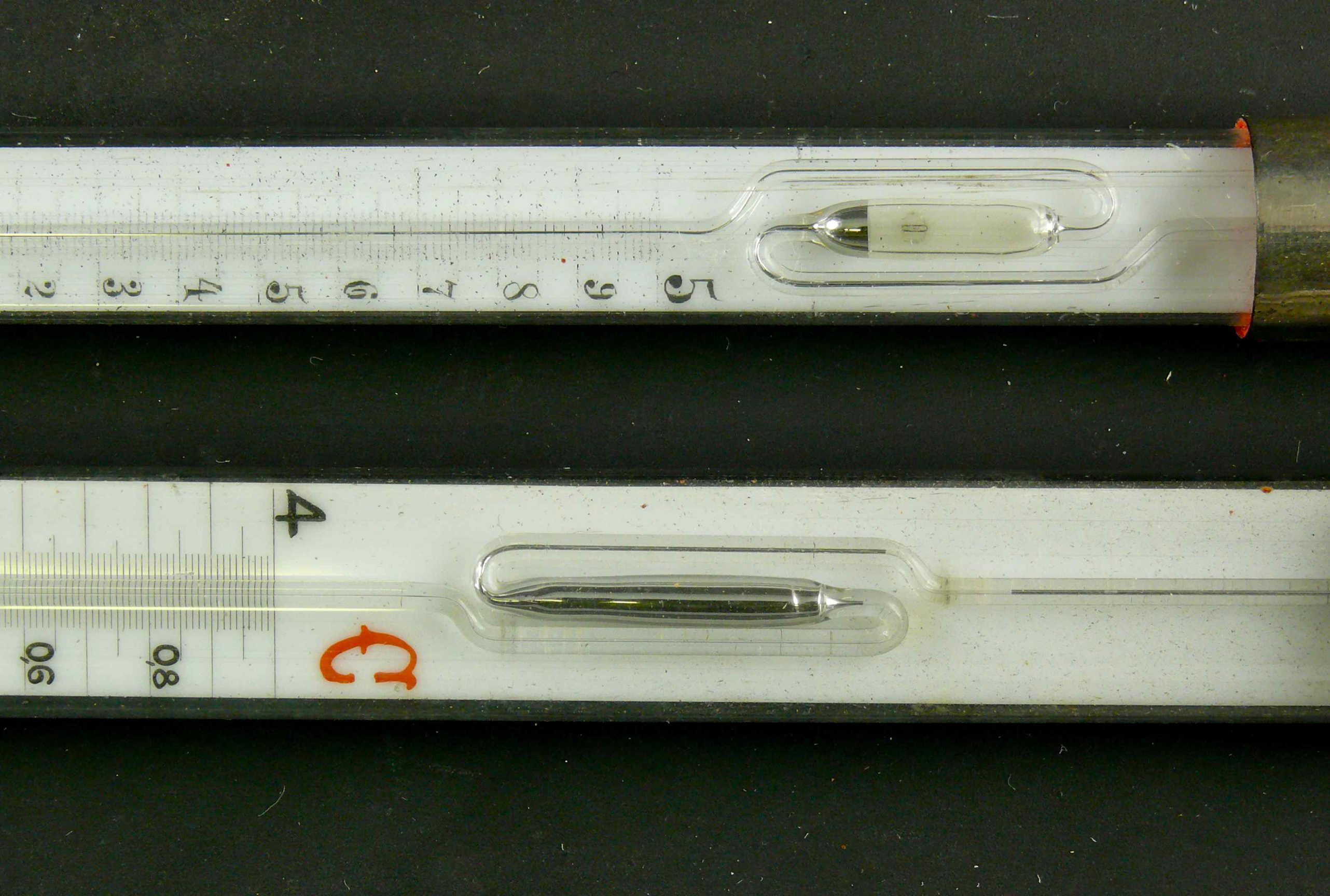 Thermomètres différentiels de Beckmann
(à mercure)