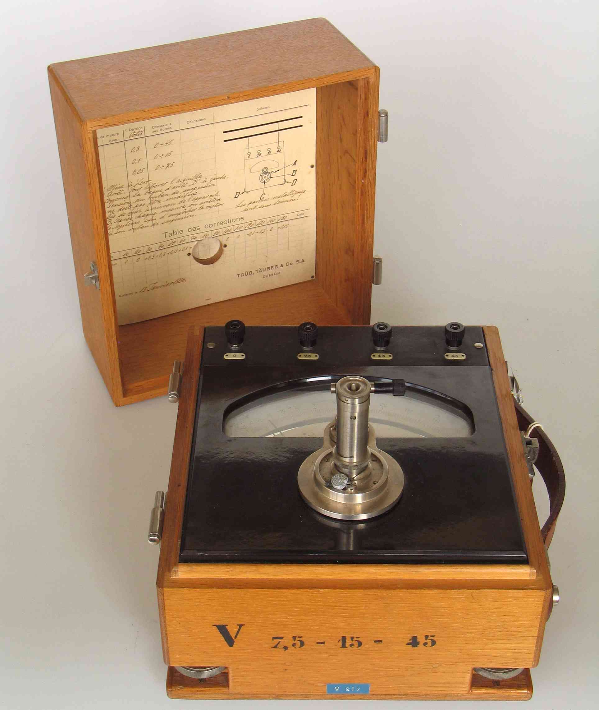 Voltmètre dynamométrique portatif
(7,5 V - 15 V - 45 V)