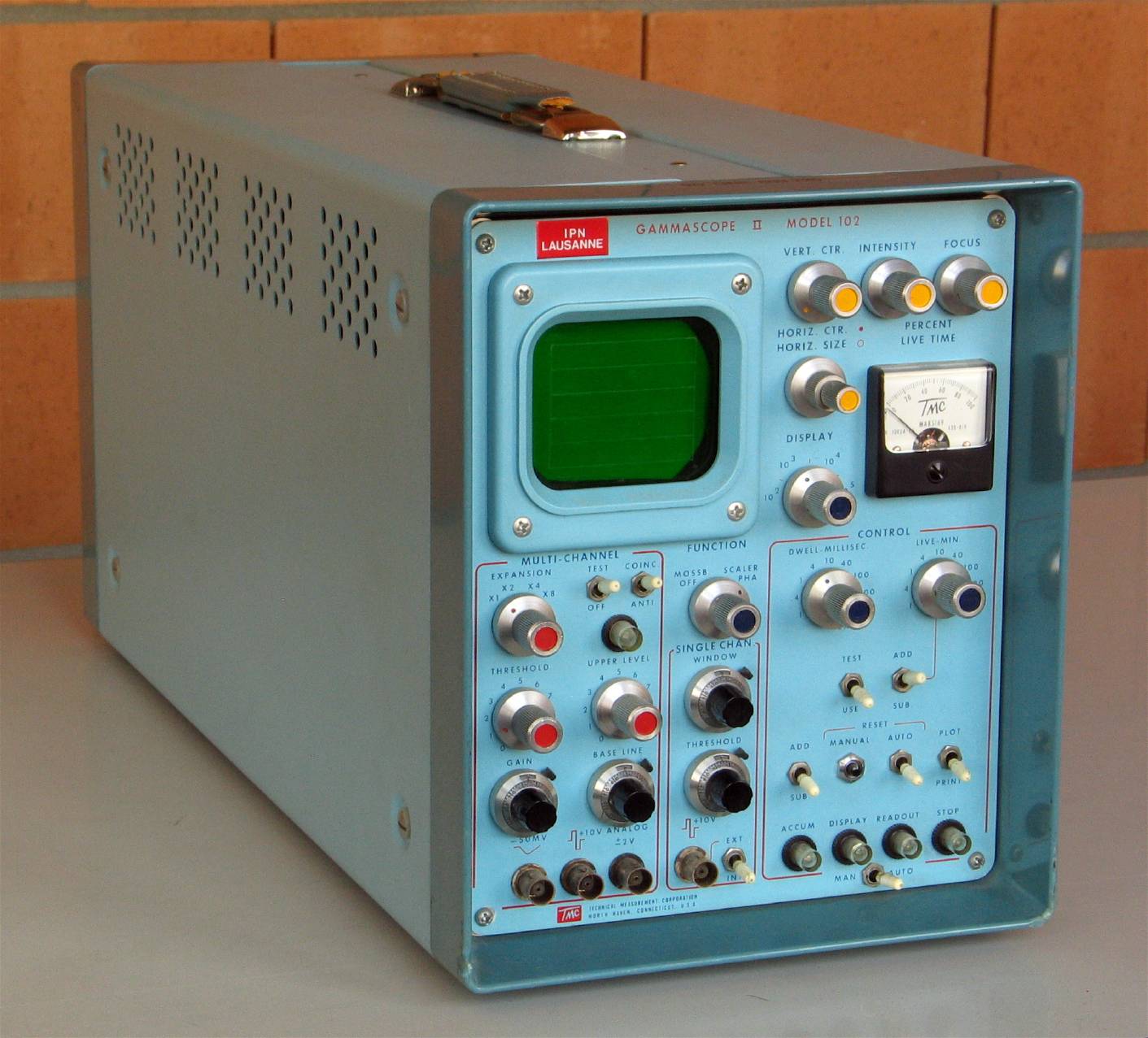 Analyseur multicanal
(TMC “Gammascope Model 102”)