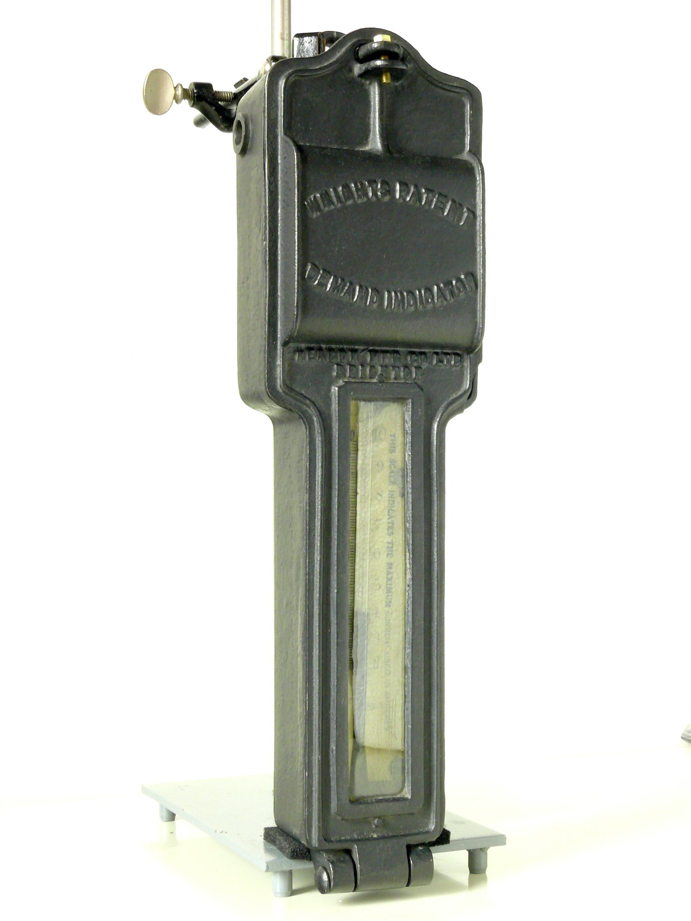 Ampèremètre thermique à maximum
(“Wrights Patent Demand Indicator”)