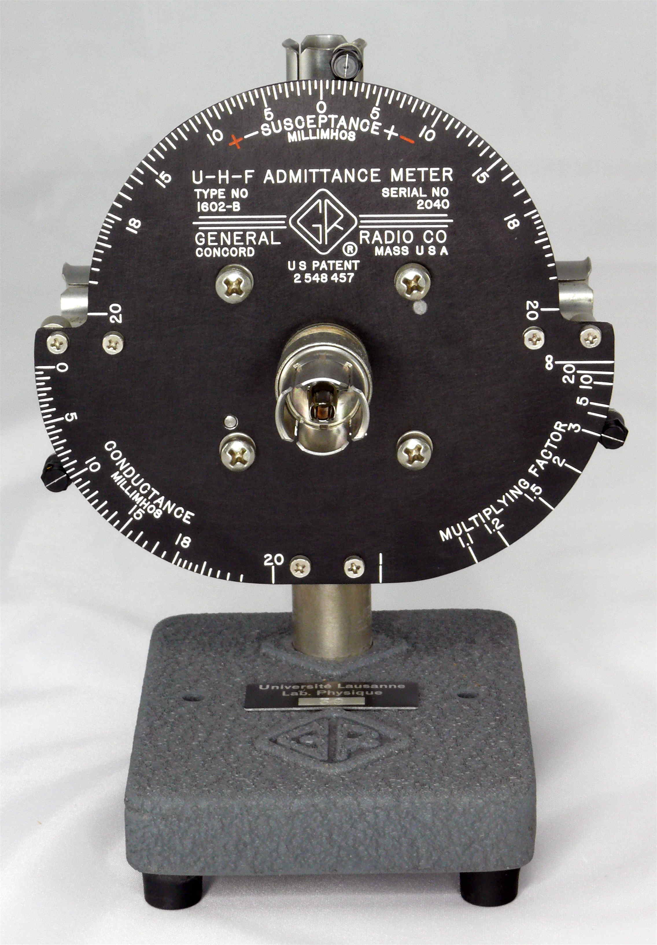 Appareil de mesure d’admittance en VHF/UHF
(GR Type 1602-B)